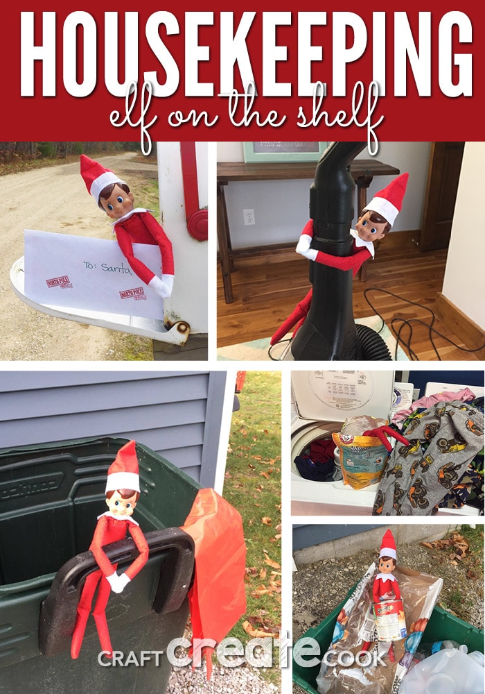 Keep your Elf on the Shelf busy this holiday season with housekeeping tasks!
