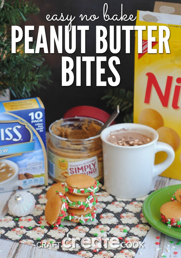 Santa will love these tasty little peanut butter no bake sandwiches!