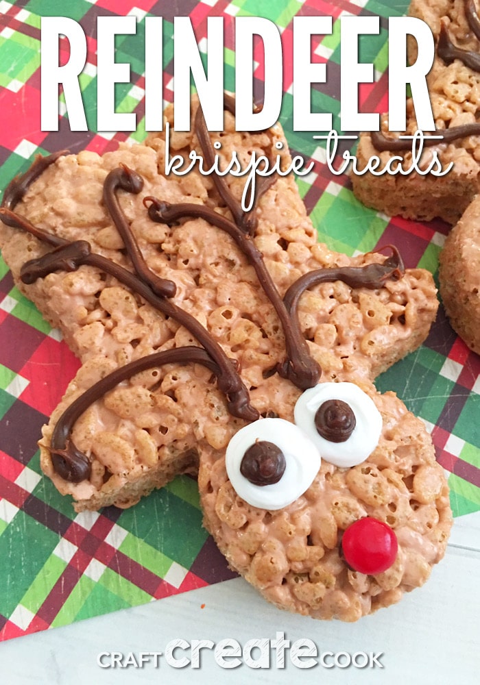 Reindeer Rice Krispie Treats - Mom Loves Baking