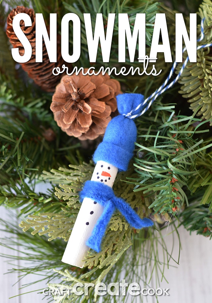 You'll want to set aside an afternoon to make lots of these easy snowman ornaments to attach to all of your gifts and give to your family and friends this holiday season.