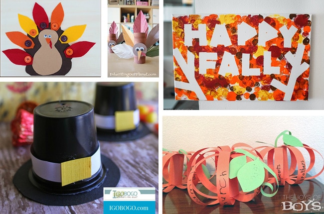 It's time to be thankful and keep the kids busy with these fun Thanksgiving crafts