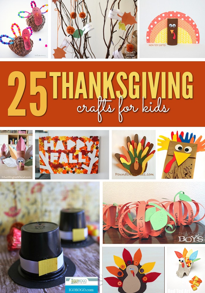 It's time to be thankful and keep the kids busy with these fun Thanksgiving crafts