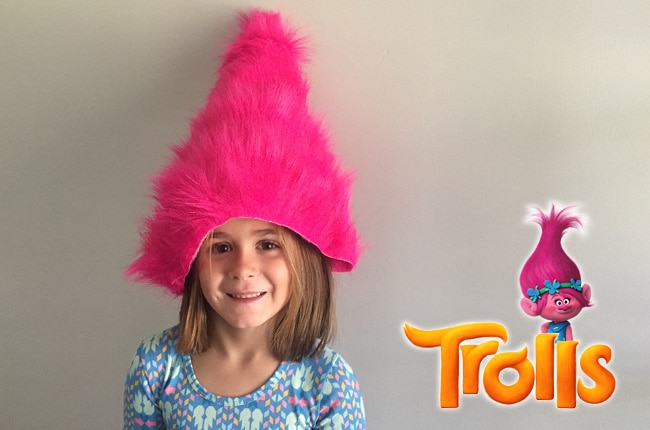 This easy no sew troll wig will only take you minutes to make and is perfect for your little troll!