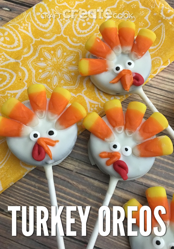 It's November and Thanksgiving is sneaking up, if you need a quick and easy dessert for the kids to make these Turkey Oreo Pops will do the trick.