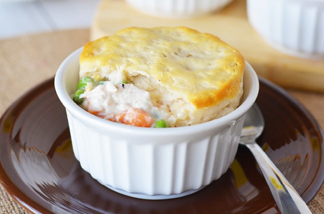 This easy turkey pot pie recipe is great for using leftover turkey!