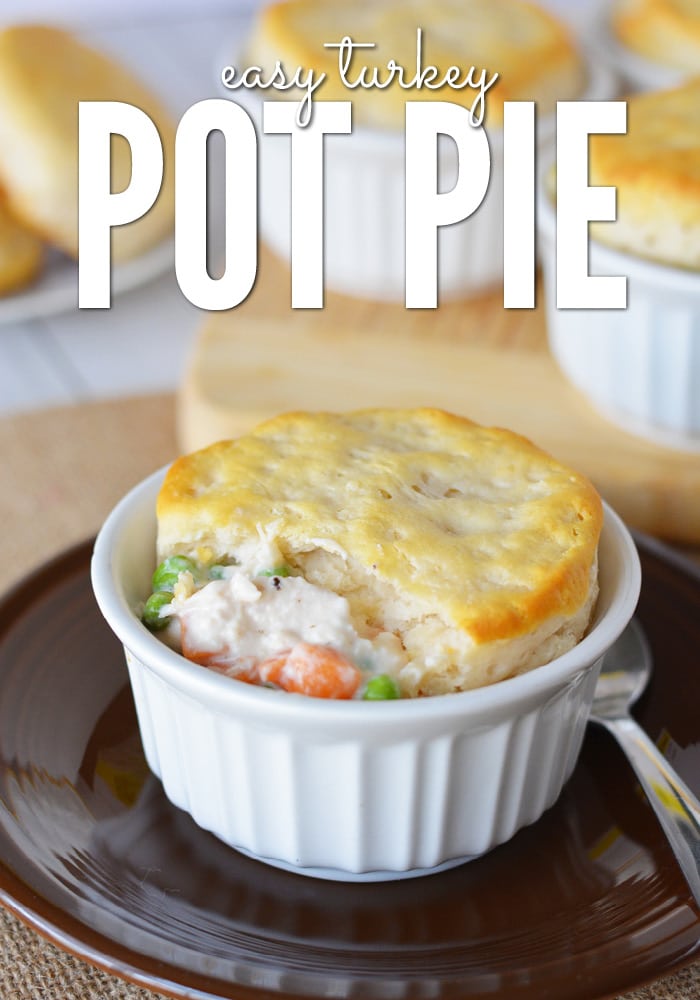 This easy turkey pot pie recipe is great for using leftover turkey!