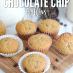 These Banana Mocha Chocolate Chip Muffins are perfect for a quick snack or breakfast!