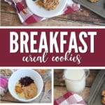 These breakfast cereal cookies are easy to make, delicious and perfect for breakfast or a healthy snack!