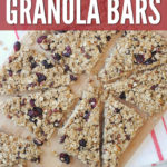 Homemade Chewy Granola Bars are easy to make and great for a grab & go breakfast or quick, healthy snack!