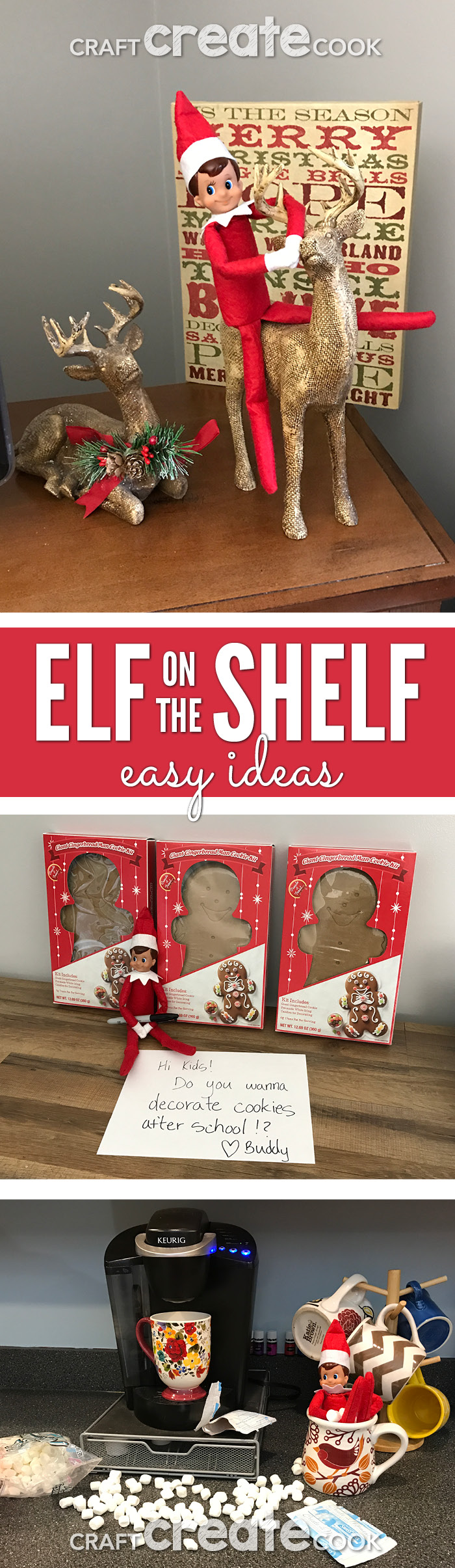 Easy Elf on the Shelf Ideas - Craft Create Cook