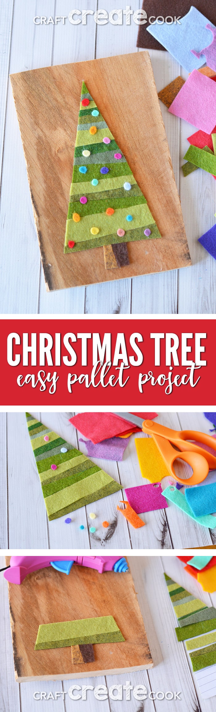Easy Pallet Christmas Tree - Craft Create Cook