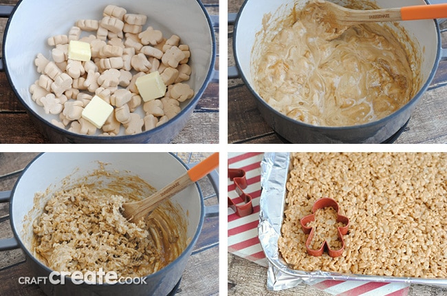 Look for a last minute Christmas treat? These Gingerbread Rice Krispie Treats are as adorable as they are delicious!