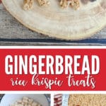 Look for a last minute Christmas treat? These Gingerbread Rice Krispie Treats are as adorable as they are delicious!