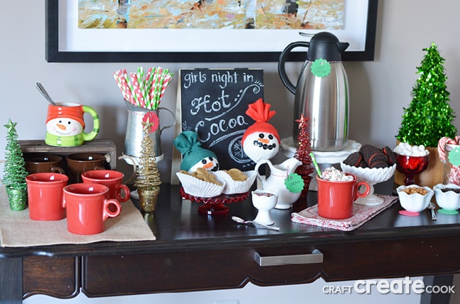 Holiday entertaining is easy with this hot cocoa bar. 