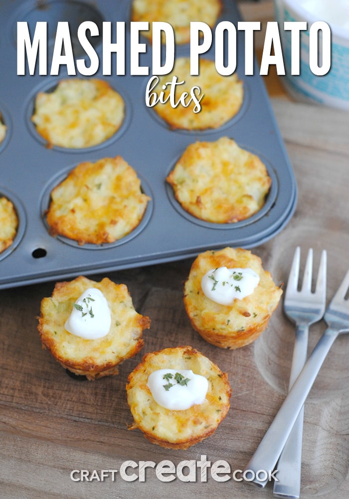 Mashed Potato Bites are a tasty way to use up leftover mashed potatoes!