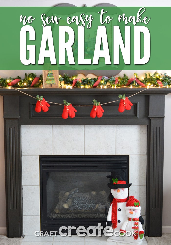 This no sew, Christmas Mitten Garland will take you less than 30 minutes to make and last for years to come!