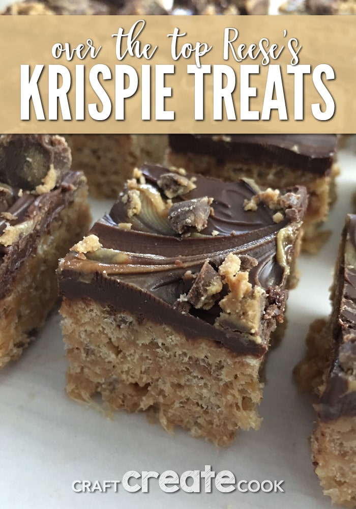 There's no better combination than peanut butter and chocolate, which is why you'll want to try these Peanut Butter Rice Krispie Treats!