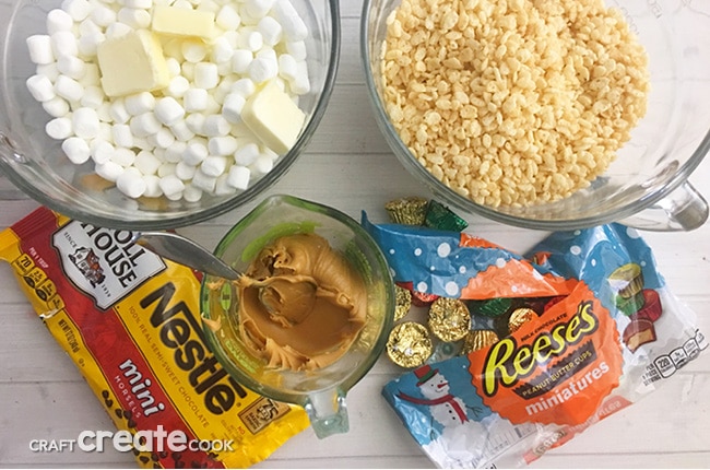 There's no better combination than peanut butter and chocolate, which is why you'll want to try these Peanut Butter Rice Krispie Treats!