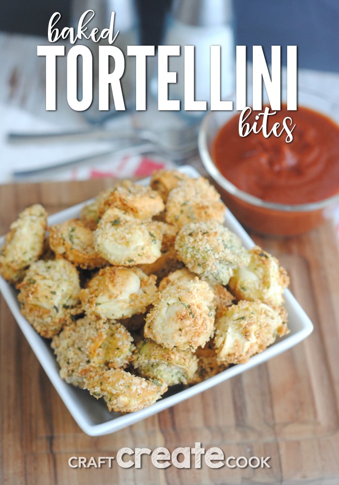 These baked tortellini bites are the perfect appetizer for any get together!