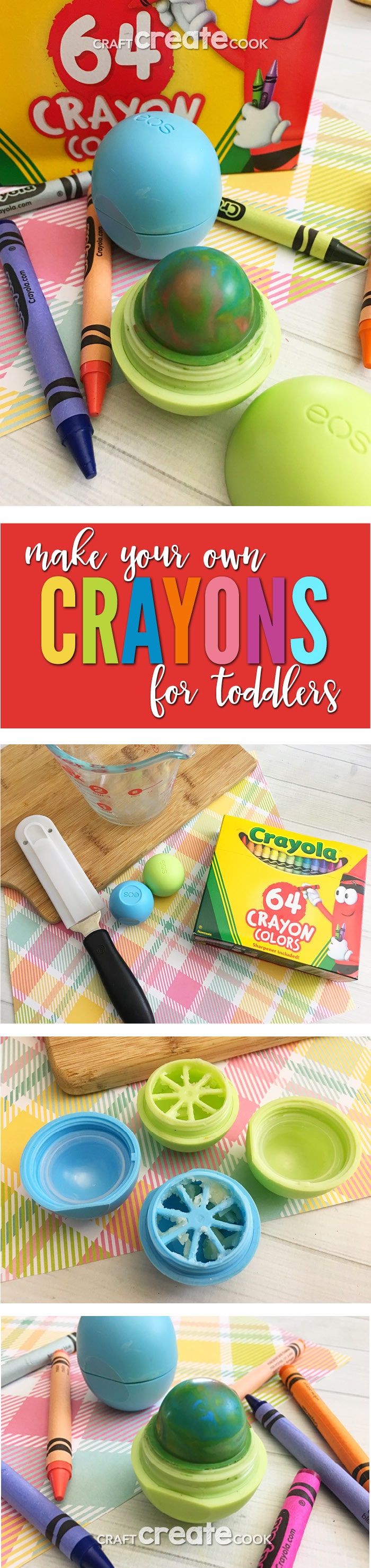 DIY Upcycled Crayons Craft - Craft Create Cook