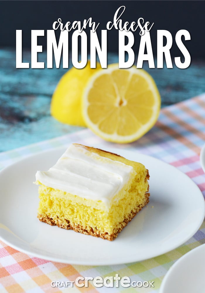 Cream Cheese Lemon Bars from CraftCreateCook