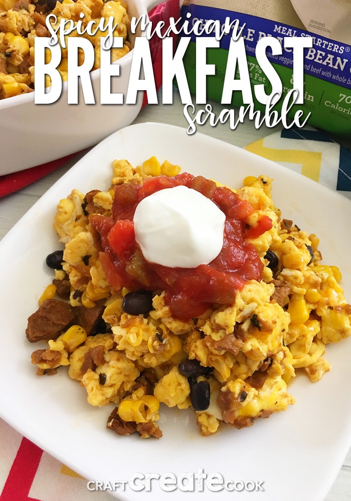 If getting healthy and living a healthier lifestyle was one of your New Year's resolutions this year, you will love our Mexican Breakfast Scramble.