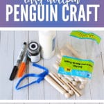 This penguin craft is great for kids and makes a cute winter home decor item.