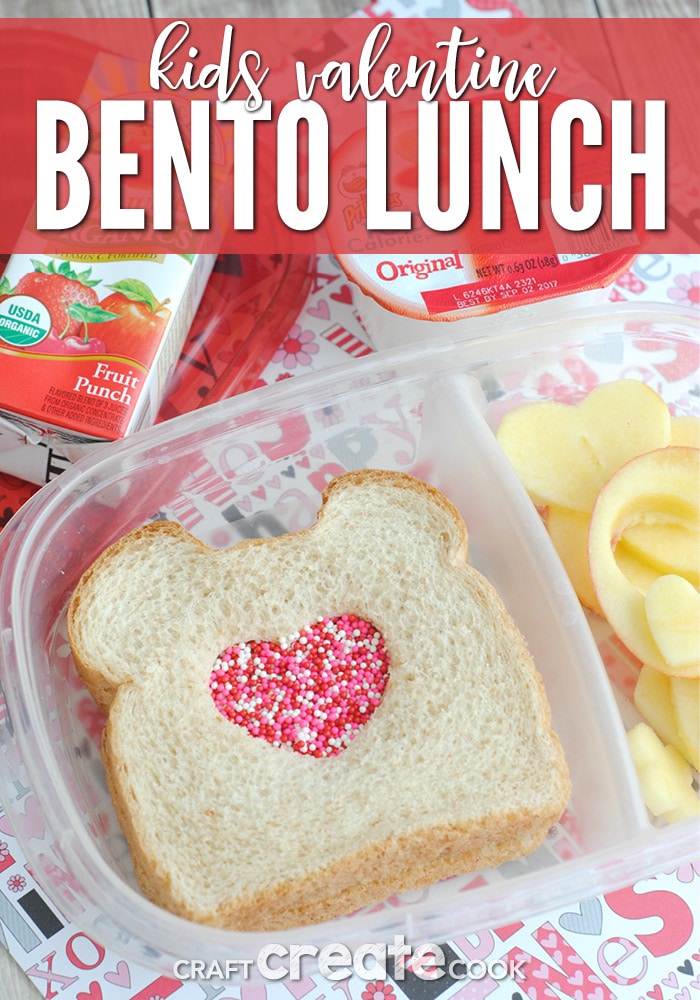 Surprise your children with an easy Kids Valentine Bento Lunch!