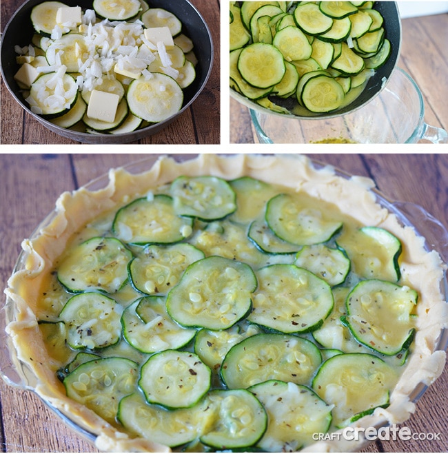 This quiche-like Zucchini Pie Recipe is perfect for a meatless Monday dinner or a weekend brunch.