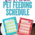 Our Free Printable Pet Feeding Schedule will help you remember to feed your pet