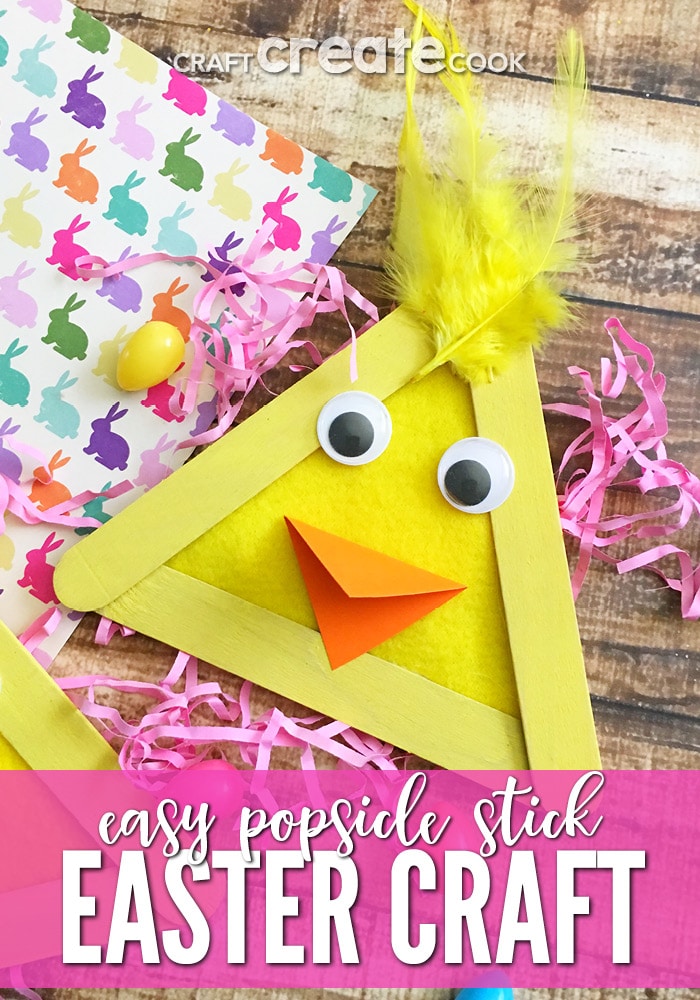 This Easter Chick Popsicle Stick Craft will be the perfect craft to make with your kids this Easter.