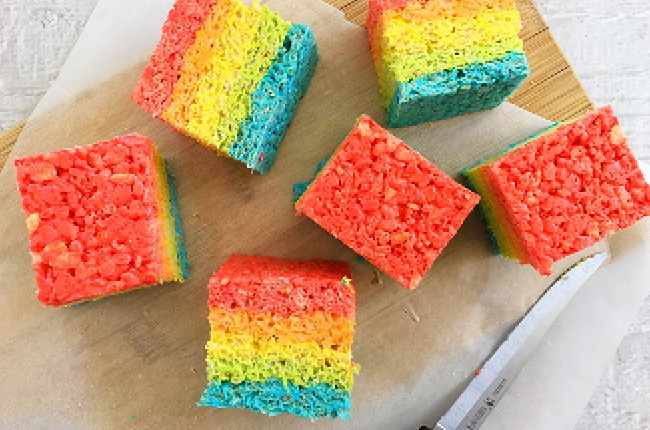 You'll want to try our Rainbow Rice Krispie Treats for an ultra satisfying dessert.