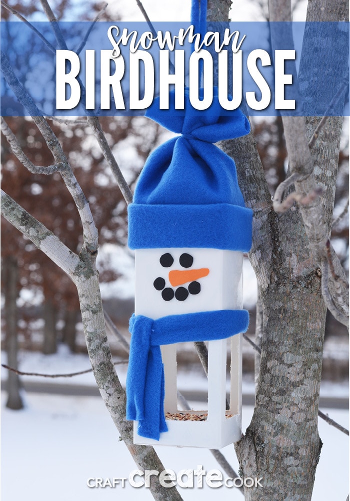 Winter is a great time to feed the birds! This Snowman Birdhouse is the perfect accessory to your winter trees.