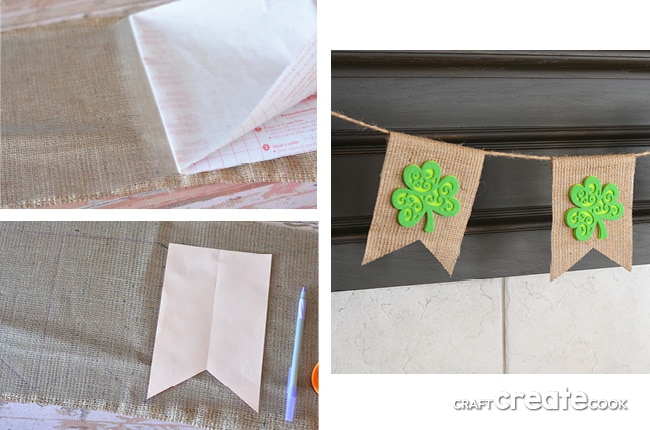 Our no sew shamrock bunting banner is the perfect accessory to your St. Patrick's Day Decorations!