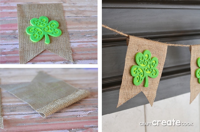 Our no sew shamrock bunting banner is the perfect accessory to your St. Patrick's Day Decorations!