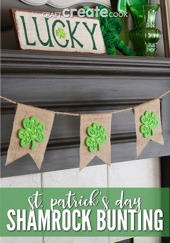 Our no sew shamrock bunting banner is the perfect accessory to your St. Patrick's Day Decorations!