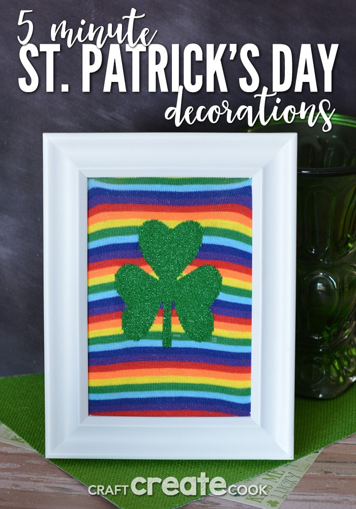 Our inexpensive and affordable 5 minute St. Patrick's Day Decorations are perfect for your home.