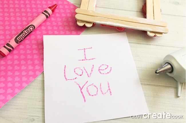 This Valentine Popsicle Stick Craft is such a cute and simple frame for the kids to make and give as a Valentine's Day gift.