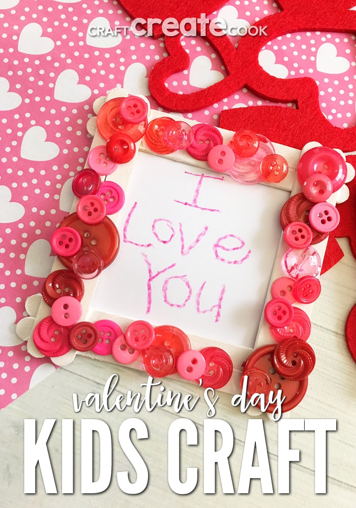 This Valentine Popsicle Stick Craft is such a cute and simple frame for the kids to make and give as a Valentine's Day gift.