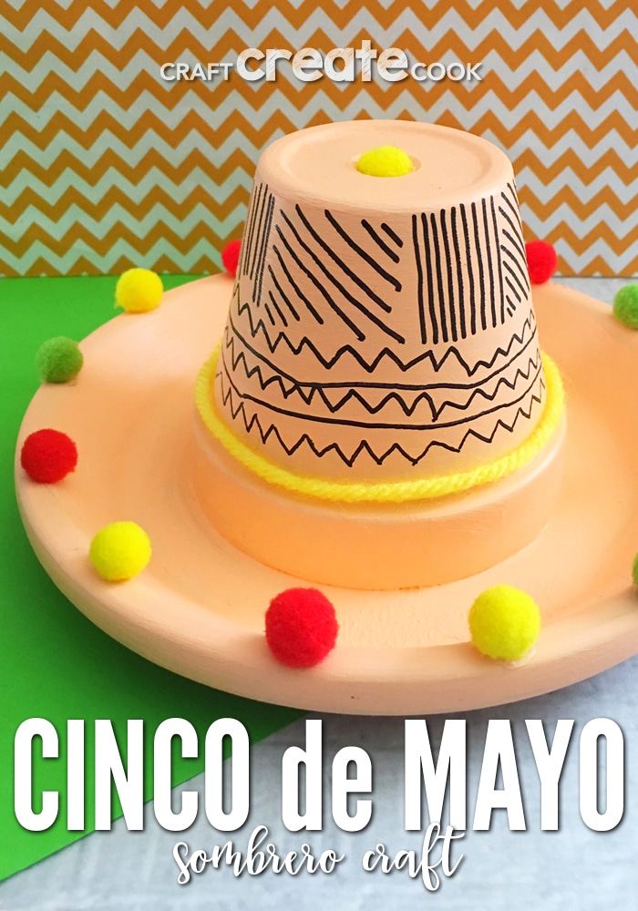 Have a fiesta and celebrate Mexican culture with this fun Cinco de Mayo Terra Cotta Pot Sombrero.