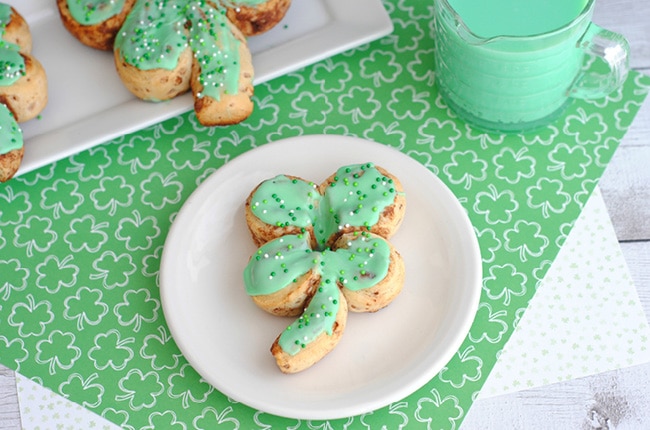 Shamrock Cinnamon Rolls are the perfect St. Patrick's Day breakfast!