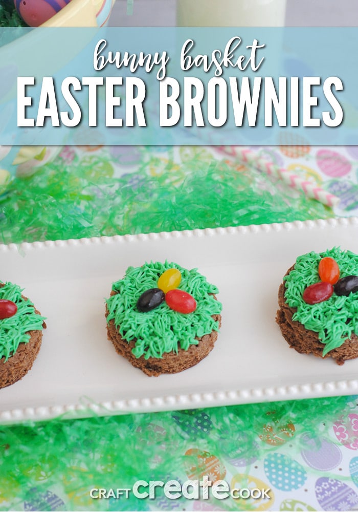 Bunny Basket Easter Brownies are cute and tasty!