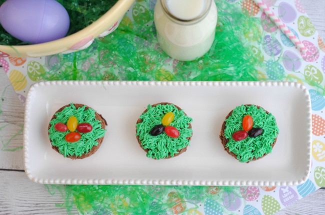 Bunny Basket Easter Brownies and as cute as they are tasty!