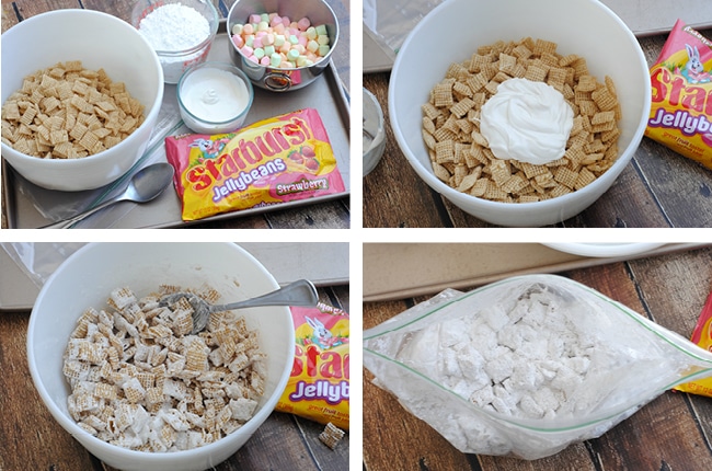 Easter Puppy Chow is the perfect snack for sharing!