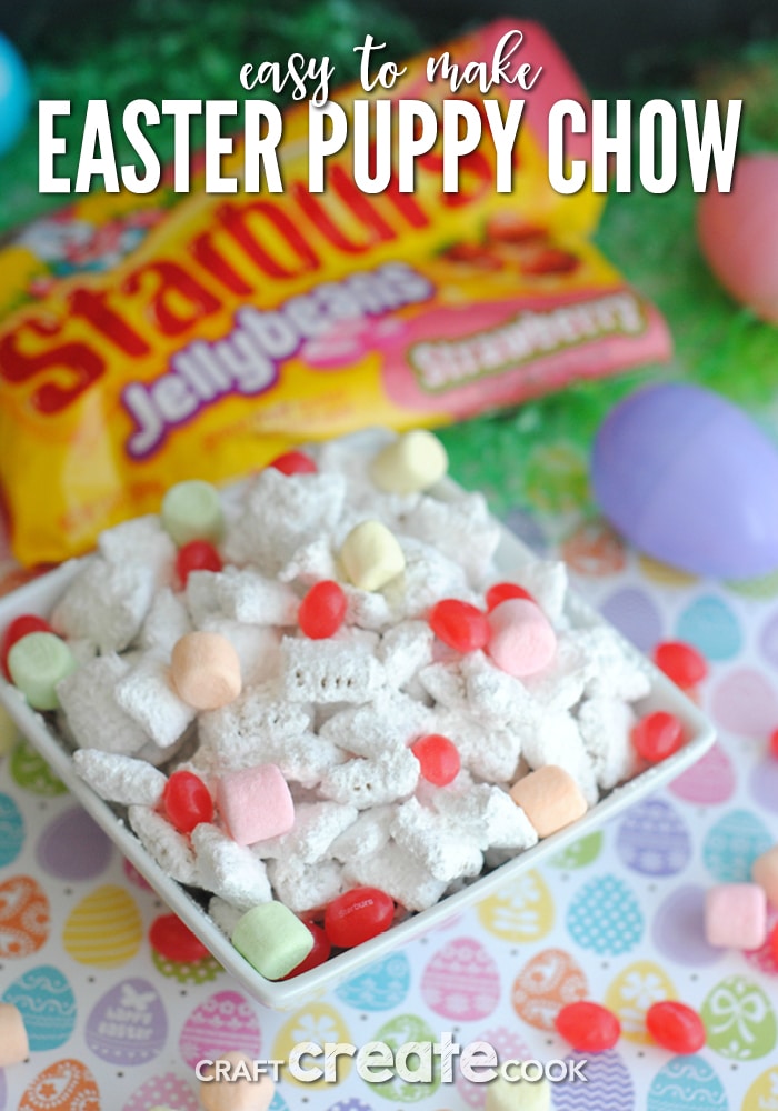 Easter Puppy Chow is the perfect snack for sharing!