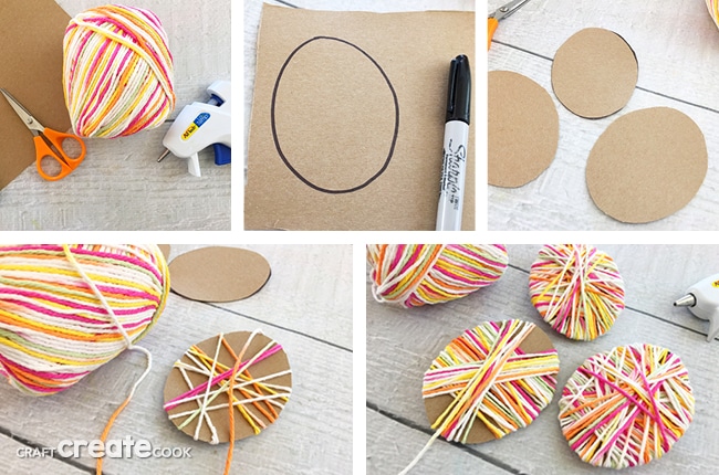 If you're looking for fun and easy Easter crafts with items you probably already have, these Easter Crafts For Kids Yarn Eggs will be perfect.