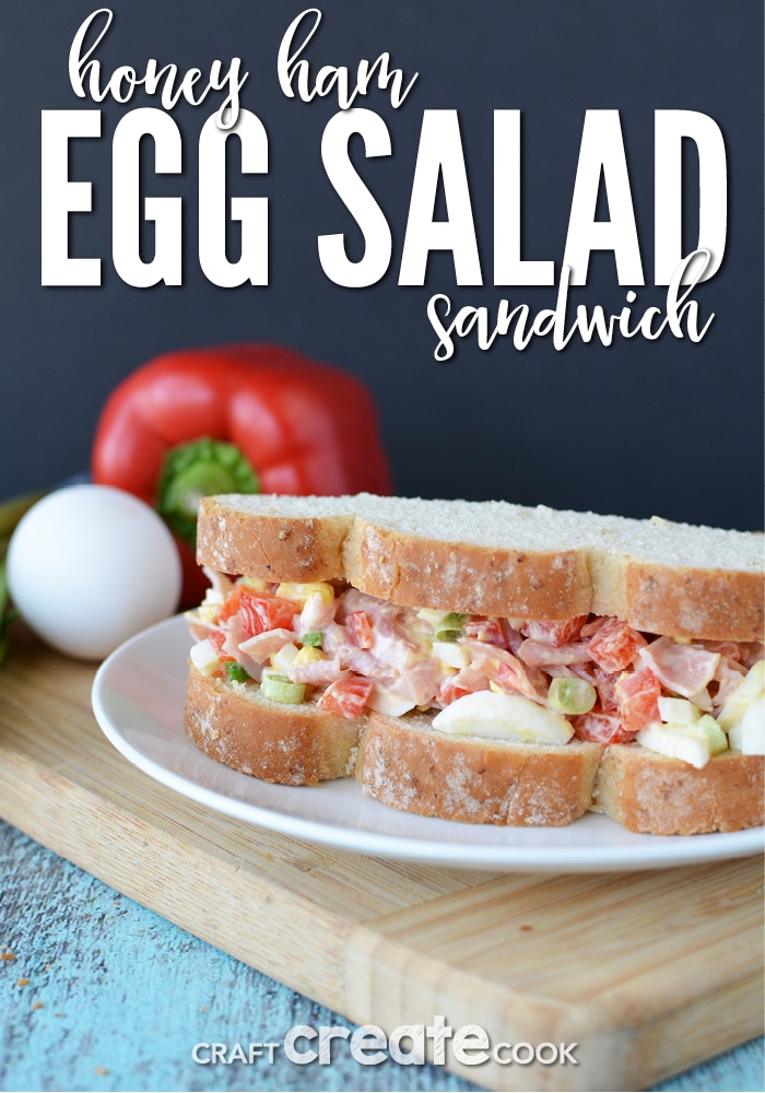 This Honey Ham Egg Salad Sandwich is perfect for busy weeknights as a meal or pack as a nutritious lunch during the work week.