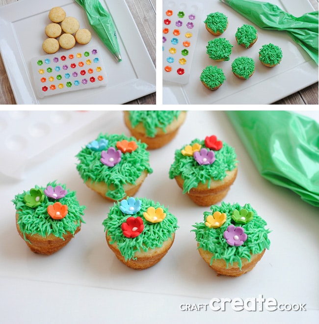 These adorable springtime flower cupcakes are the perfect way to welcome spring!