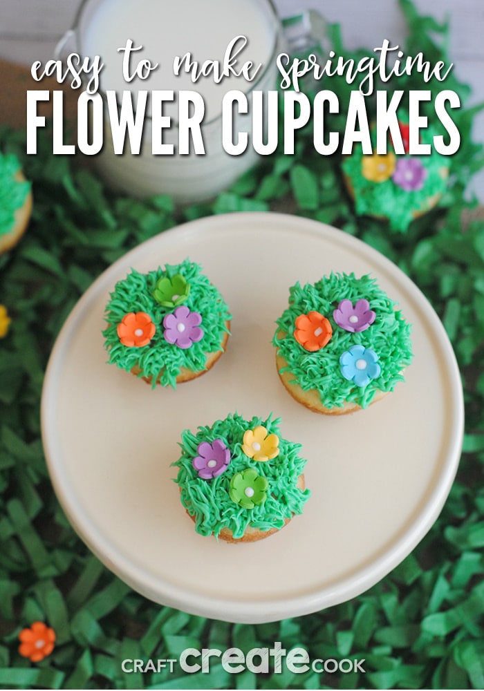 These adorable springtime flower cupcakes are the perfect way to welcome spring! 