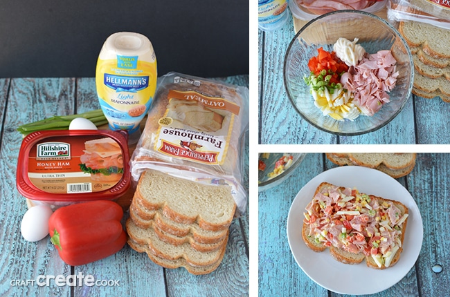 This Honey Ham Egg Salad Sandwich is perfect for busy weeknights as a meal or pack as a nutritious lunch during the work week.